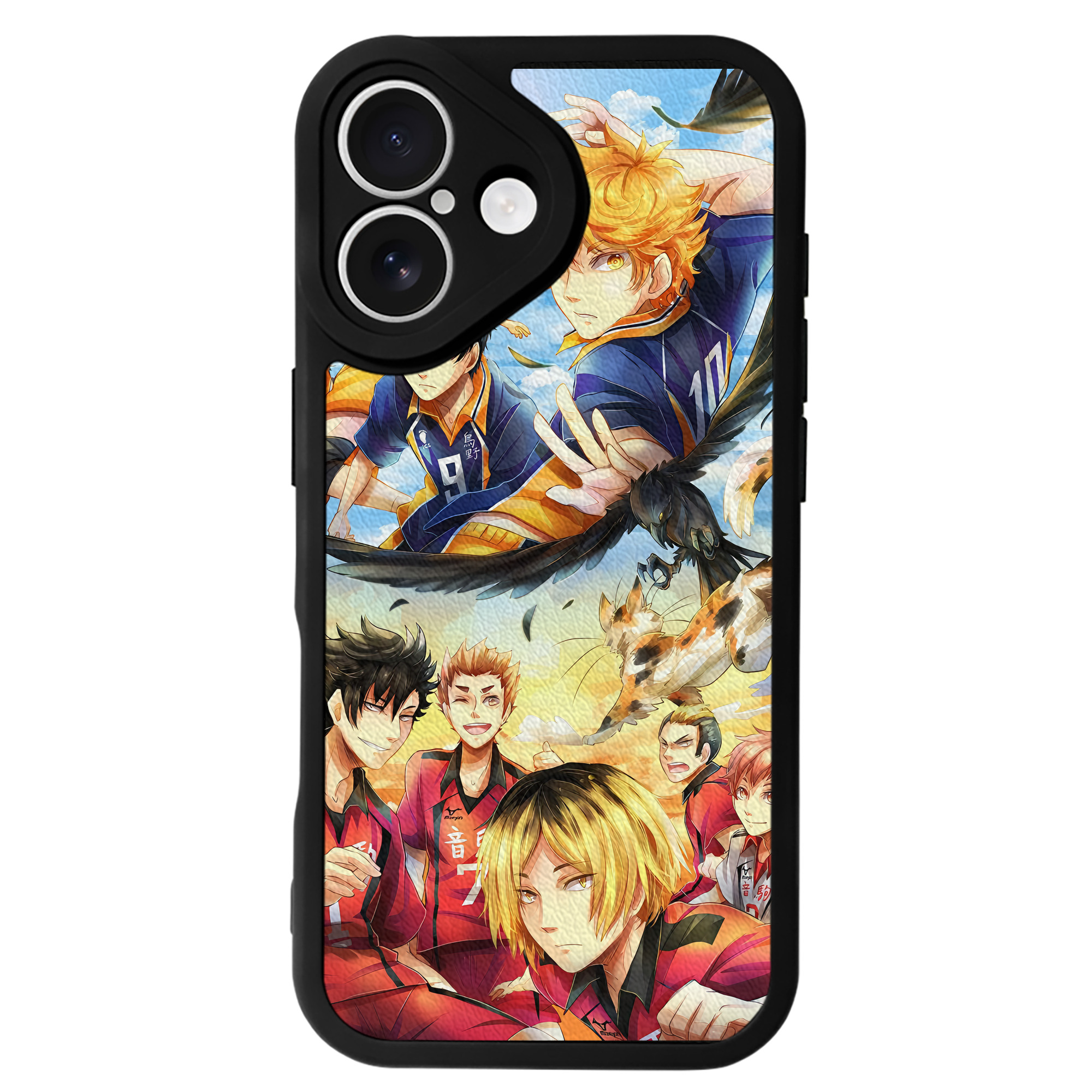 （画像用） ハイキュー!! Haikyu!! 【iPhone 16シリーズ対応】シリコンスマホケース（レザー調） 材質：シリコン